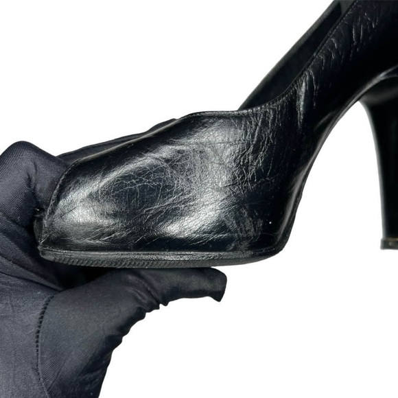 CHANEL • CHAUS OUVERTES HEELS W/ BOX & DUST BAG (38) - Picture 8 of 13